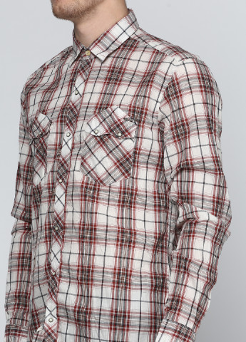 Светло-бежевая кэжуал рубашка в клетку Antony Morato с длинным рукавом