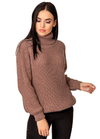 Рожево-коричневий зимовий светр Palvira
