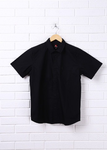 Черная кэжуал рубашка Quiksilver с коротким рукавом