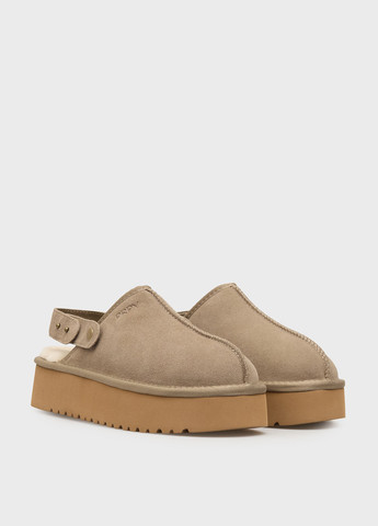 Бежевые сабо PRPY на платформе с тиснением, с логотипом