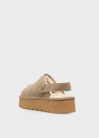 Бежевые сабо PRPY на платформе с тиснением, с логотипом