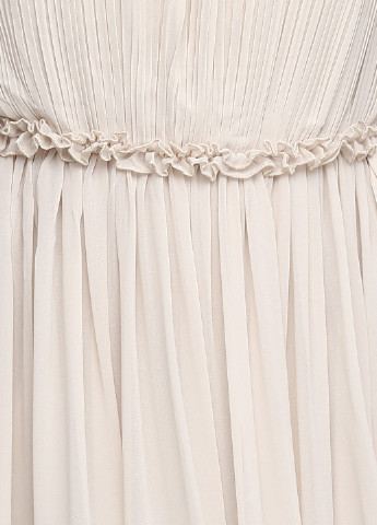 Світло-бежева коктейльна сукня з відкритими плечима, кльош H&M