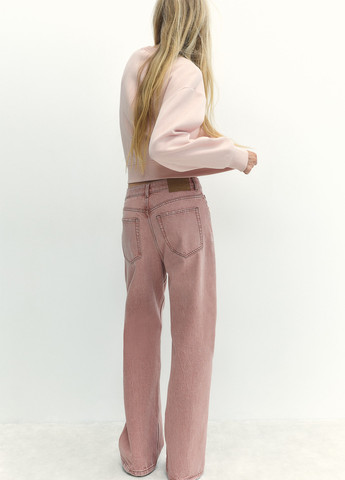 Світло-рожевий світшот H&M однотонний гудзики (362622194)