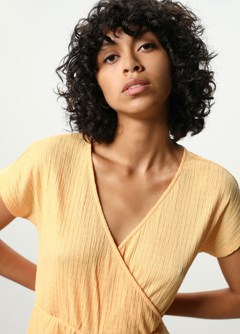 Комбинезон Lefties комбинезон-шорты однотонный жёлтый кэжуал полиэстер