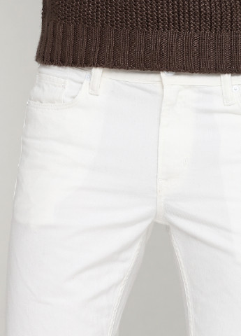 Джинси H&M завужені однотонні білі джинсові