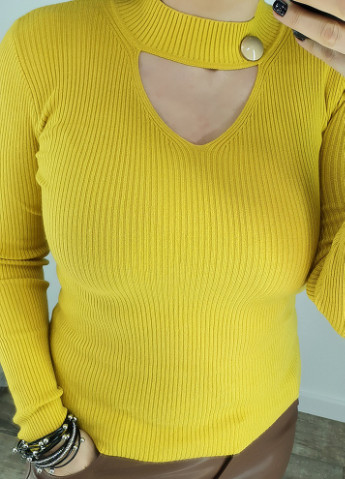 Гірчичний демісезонний светр жіночий TRG