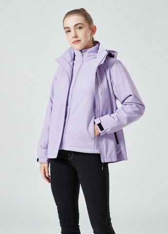 Сиреневая демисезонная куртка SHEIN