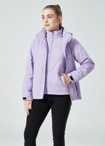 Сиреневая демисезонная куртка SHEIN