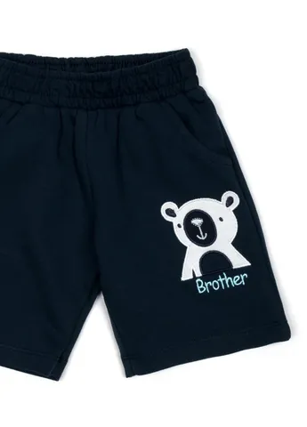 Голубой летний костюм десткий "hello brother" (14307-74b-blue) Breeze
