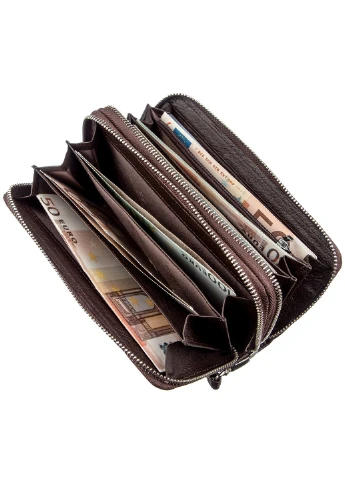 Женский кожаный кошелек-клатч 9х18,5х4 см st leather (252132195)