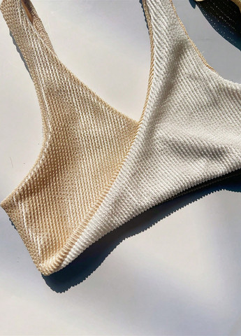 Комбинированный летний купальник (бюстгалтер, трусики) раздельный SHEIN