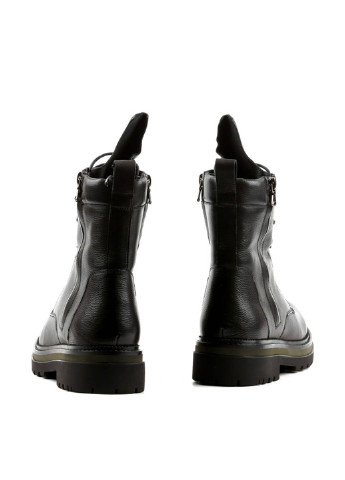 Зимние ботинки стилы Le'BERDES со шнуровкой, с молнией, на тракторной подошве, с металлическими вставками