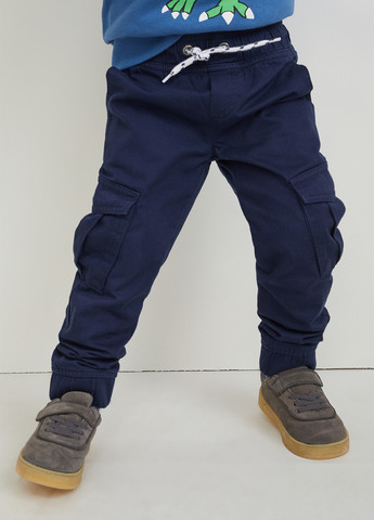 Темно-синие кэжуал демисезонные брюки карго C&A