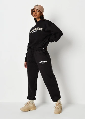 Чорний світшот Missguided напис без декору (260379203)