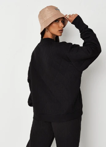 Чорний світшот Missguided напис без декору (260379203)