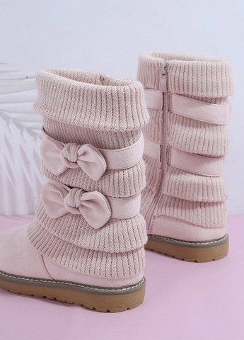 Светло-розовые осенние ботинки SHEIN