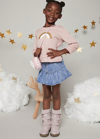 Светло-розовые осенние ботинки SHEIN