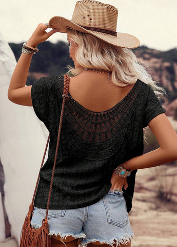 Чёрная блуза SHEIN