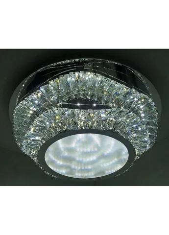 Люстра потолочная хрустальная LED с пультом C1784/500 Хром 18х50х50 см. Sunnysky (253627902)