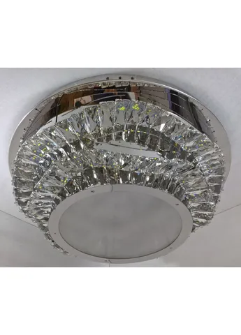 Люстра потолочная хрустальная LED с пультом C1784/500 Хром 18х50х50 см. Sunnysky (253627902)