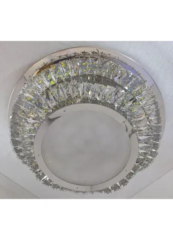 Люстра потолочная хрустальная LED с пультом C1784/500 Хром 18х50х50 см. Sunnysky (253627902)