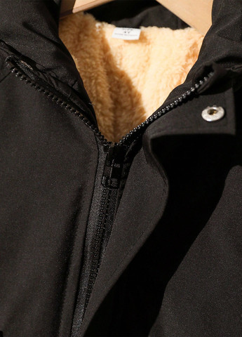 Чорна зимня куртка куртка-пальто SHEIN