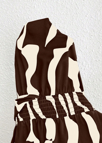 Комбинированная блуза на запах SHEIN