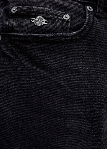 Черные демисезонные зауженные джинсы Pull & Bear