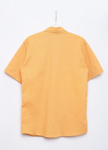 Оранжевая классическая рубашка в горошек Let's Shop