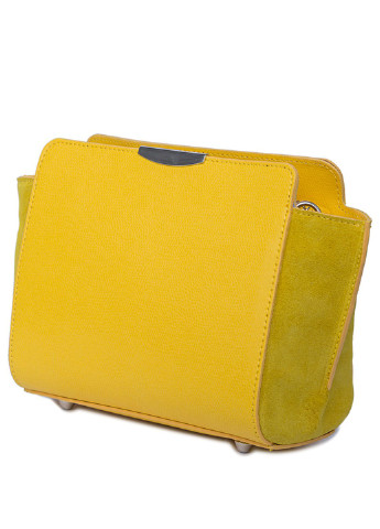 Желтая кожаная сумка кросс-боди Conte Frostini (254368104)