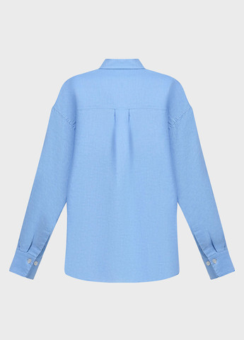 Голубой кэжуал, классическая рубашка однотонная PRPY