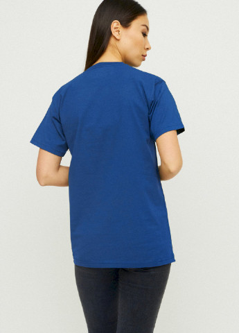 Синяя демисезон футболка boyfriend / air print / YAPPI