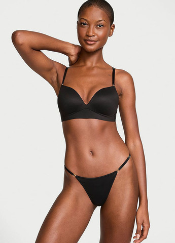 Чёрный бюстгальтер Victoria's Secret без косточек полиамид