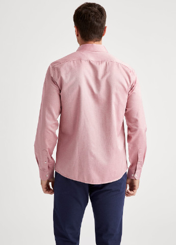 Розовая кэжуал рубашка однотонная DeFacto