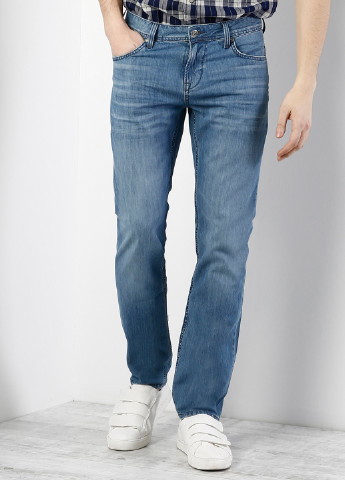 Синие демисезонные прямые джинсы Colin's