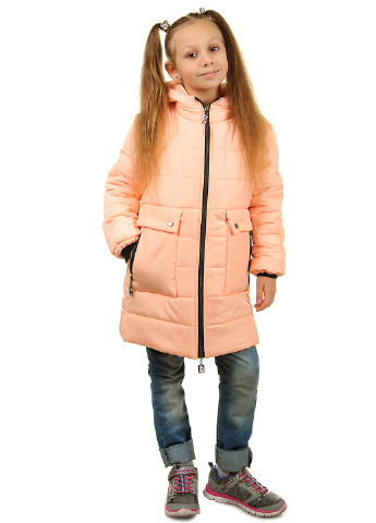 Персиковая зимняя куртка ViDa