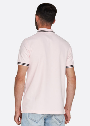 Светло-розовая футболка-поло для мужчин Lotto однотонная