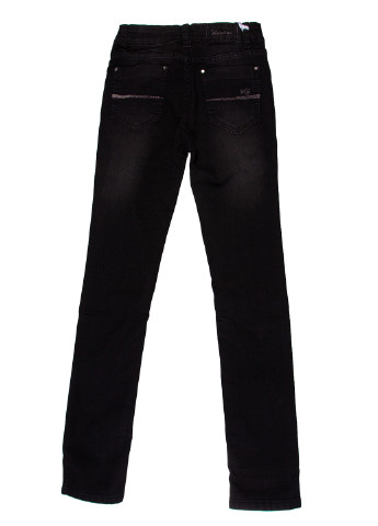 Черные демисезонные зауженные джинсы Marions