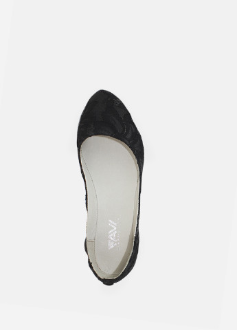 Жіночі балетки rf215-10 чорний Favi | чорні квіткові текстиль, натуральна шкіра (251379685)