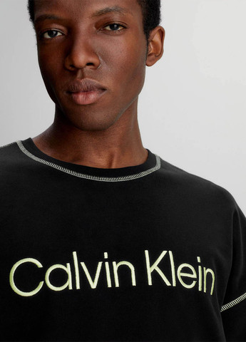 Чорний світшот Calvin Klein Underwear логотип вишивка (328823166)