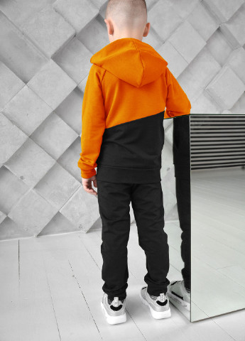 Оранжевый демисезонный спортивный костюм ZM