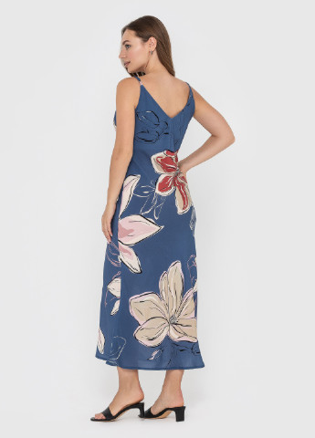 Синя кежуал сукня-комбінація сукня-комбінація BeART з квітковим принтом