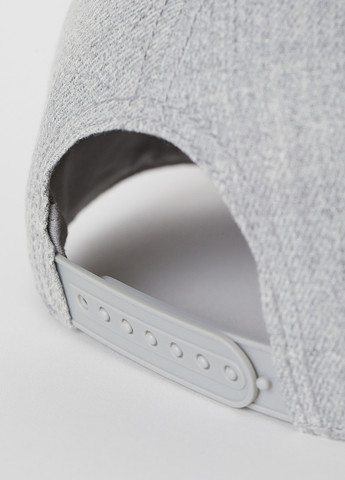 Кепка H&M кепка с прямым козырьком однотонная серая кэжуал полиэстер