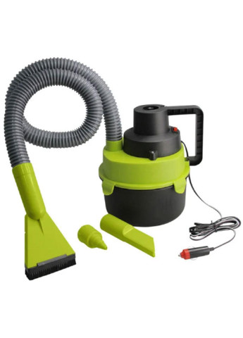 Автомобильный мощный пылесос для сухой и влажной уборки The Blac Series, 3 насадки XO зелёный