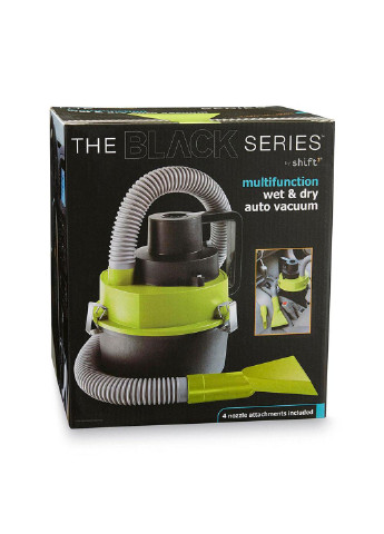 Автомобильный мощный пылесос для сухой и влажной уборки The Blac Series, 3 насадки XO зелёный