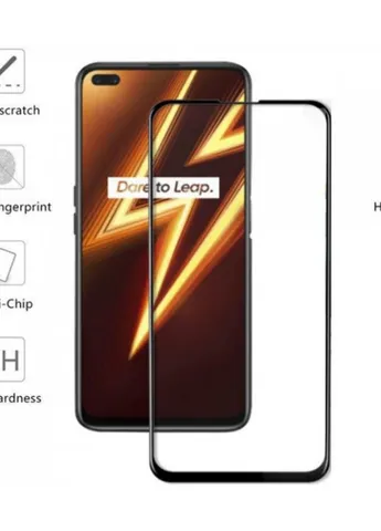 Стекло защитное Realme 6 Pro (Black) (121267) (121267) Drobak (203978556)