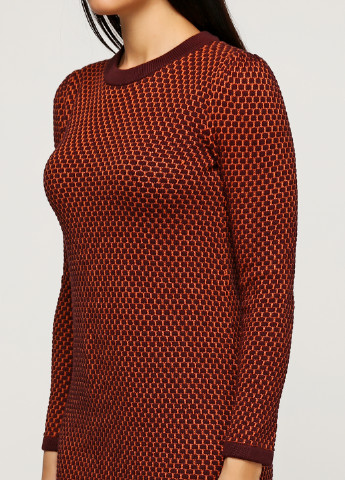 Темно-бордовое кэжуал платье Cos с абстрактным узором