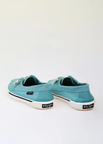 Голубые мокасины Sperry