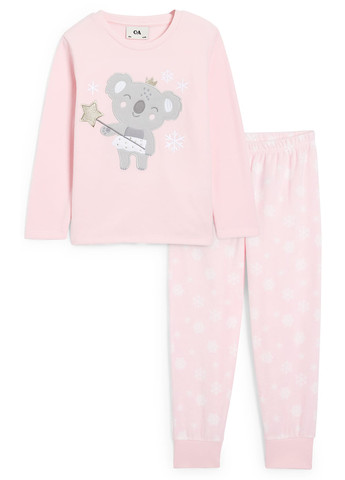 Рожева зимня піжама (світшоти, брюки) C&A