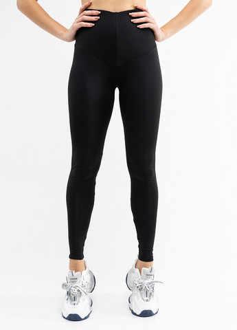 Черные зимние утепленные утягивающие лосины из пуш-ап TOTALFIT